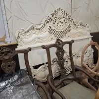 تخت پاتختی و آینه تک تمام چوب