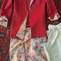 کت دامن مجلسی با شومیز حلقه استین