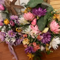 ۲ عدد دسته گل مصنوعی بزرگ