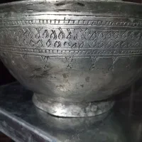 کاسه مسی قدیمی وقندان برنز قدیمی