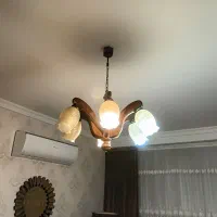 دو عدد لوستر چوبی