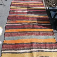 گلیم قدیمی  عشایری تمام پشم|گلیم، جاجیم، گبه|تبریز, |دیوار