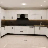 کابینت سفید سوپر مات نئو+کلاسیک پیش ساخته