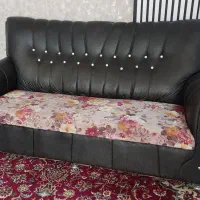 مبل ۷ نفره چرم و پارچه|مبلمان خانگی و میز عسلی|خرم‌آباد, |دیوار