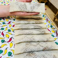 رشته خشکار خانگی با آرد برنج هاشمی درجه یک