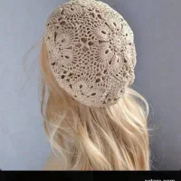 کلاه قلاب بافی ابریشمی تابستانه