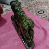 مجسمه یَشم سنگی(شیر)خارجی به وزن۱کیلو۶۵۹گرم|جواهرات|ارومیه, |دیوار