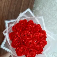 دسته گل روبانی