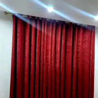 پرده  ها هرکدوم ارتفاع ۲متر عرض ۲متر