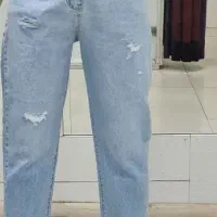 شلوار لی مام آبی یخی