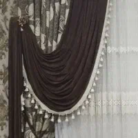 پرده شیک و تمیز ب همراه۶دستک