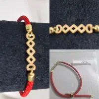 دستبند کنفی سه لوزی طلا