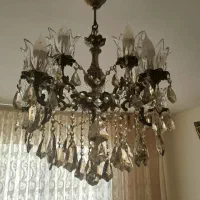 لوستر برنز ۵ شاخه ۱۰ شعله دو عدد|لوستر و چراغ آویز|سهند, |دیوار