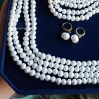 مروارید ااصل گردنبند  4رج طبیعی دریایی گردنبند|جواهرات|تهران, دبستان|دیوار