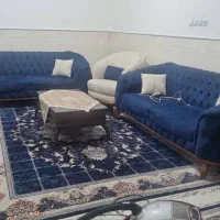 مبل چستر ۸ نفره به همراه جلو مبلی و ۳تا عسلی