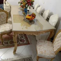 فروش سرویس مبل ونهارخوری طرح هخامنشی چوب راش.|مبلمان خانگی و میز عسلی|تهران, قیطریه|دیوار