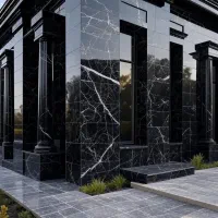 سنگ مشکی لاشتر نما|مصالح و تجهیزات ساختمان|برخوار, |دیوار