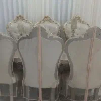 غذاخوری ۸نفره چوب راش طلا کوب