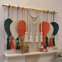 شلف ۴ طبقه مکرومه چوبی|کتابخانه، شلف، قفسه‌های دیواری|قم, زنبیل آباد|دیوار