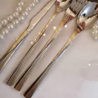 سرویس قاشق چنگال  آکبند خارجی کنسول چوبی