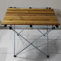 میز چوبی کمپی