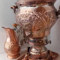 سماور مسی گازی قابل استفاده ۵ لیتری سالم نو|کلکسیون اشیاء عتیقه|فرخ‌شهر, |دیوار