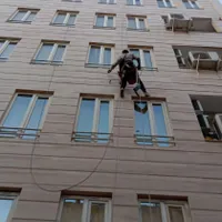 پیچ رولپلاک سنگ نما نصب سنگ شستشو نما با طناب|خدمات پیشه و مهارت|ورامین, |دیوار