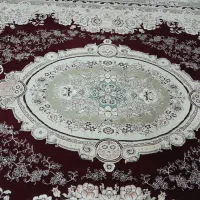 فرش ماشینی گل قرمز