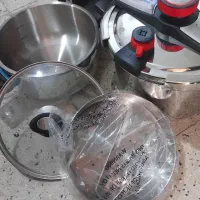 زود پز نو تمام استیل دو قابلمه