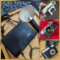 دوربین قدیمی، فلاش کلکسیونی و سه پایه