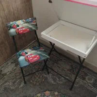 میز تحریر به همراه صندلی تاشو