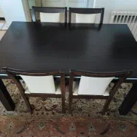 میز ناهارخوری با ۴ صندلی سالم ( کارکرده)|میز و صندلی غذاخوری|رشت, بلوار گیلان|دیوار