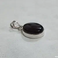 ست نقره دستساز عقیق سرخ سیاه زنانه
