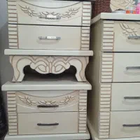 دراور چهار کشو همراه آینه ودو عدد عسلی کناره|جاکفشی، کمد، دراور|تهران, صد دستگاه|دیوار