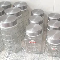بطری شیشه ای،ظرف حبوبات،ادویه ای ،پاسماوری