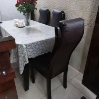 مبل ۶نفره چرم به همراه میز ناهارخوری چرم درحدنو|مبلمان خانگی و میز عسلی|خمین, |دیوار