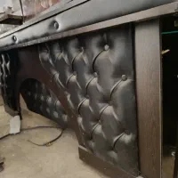 میز مدیریتی چرم دار کار کرده با ال شیشه دار|میز تحریر و کامپیوتر|تهران, زعفرانیه|دیوار