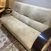 ست مبل چوبی کرم رنگ ۷ نفره|مبلمان خانگی و میز عسلی|رباطکریم, رباطکریم|دیوار