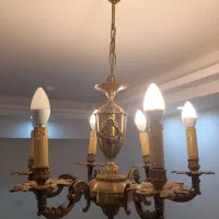 یک جفت لوستر برنز سنگین قدیمی