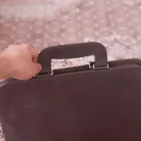کیف مدارک قهوه ای رنگ چرم