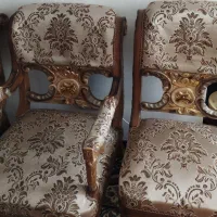 مبل چوب و پارچه شزلون|مبلمان خانگی و میز عسلی|پاکدشت, شهرک امام رضا|دیوار