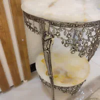 میز برنجی ابکاری نقره ای|مبلمان خانگی و میز عسلی|بروجرد, |دیوار