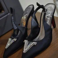 کفش مشکی ترک سایز۳۷و۳۸کوچک نو پاشنه اش ۶سانت