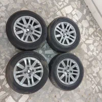 رینگ و لاستیک صلیبی ۱۵ اینچ رنگ دودی