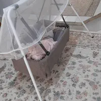 گهواره تابخور جنس کتان مخصوص کولیکی ها تک وعمده|تخت و صندلی بچه|کرج, حصارک بالا|دیوار