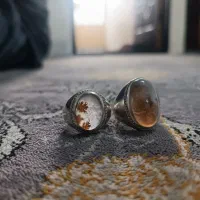 یک جفت انگشتر شجر زیبا رکاب دست ساز