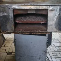 فرپیتزا دوشعله چرخشی باموتورگیربکس قوی وظرفیت بالا