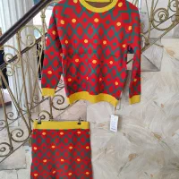 ست بافت بلوز و دامن