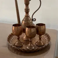 جام و گیلاس و سینی مسی
