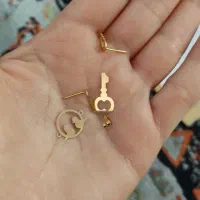 پلاک و گوشواره سبک طلا